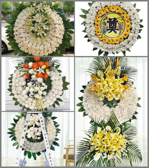湖北咸宁市赤壁市官塘驿镇十八里畈村花圈速递